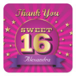 Big Bash Pink Sweet 16 Thank You Sticker