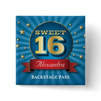 Big Bash Sweet 16 Party Button button