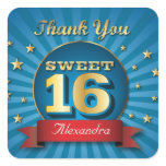 Big Bash Sweet 16 Thank You Sticker