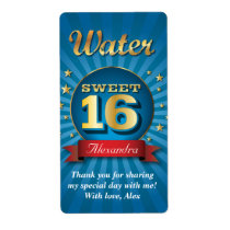 Big Bash Sweet 16 Water Bottle Label
