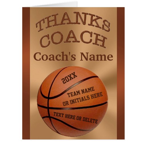 BIG Basketball Coach Cards with ALL Players NAMES Zazzle