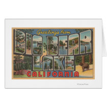 Big Bear Lake, California - Large Letter Scenes Card