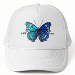Big Beautiful  Blue Butterfly Mesh Hats