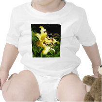 Big Bee Likes Pollen baby onesee t-shirts by loveandlight Big Bee Likes Pollen baby onesee t-shirts