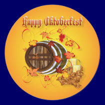 Big Beer-Happy Oktoberfest Stickers stickers