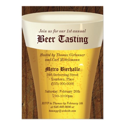 Big Beer Tasting Party Invitation