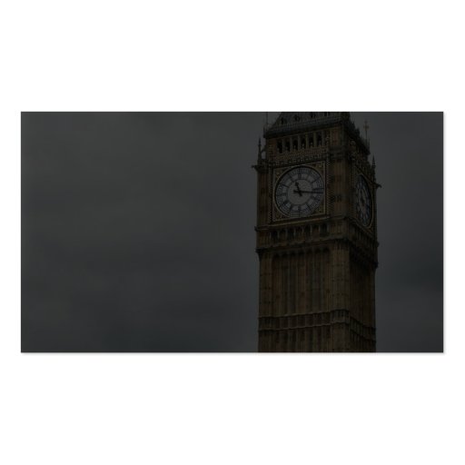 Big Ben And The Houses Of Parliament In London Business Card Template (back side)