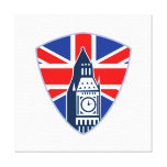 Big Ben British Flag Shield Canvas Prints