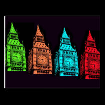 Big Ben Collage postcards