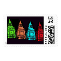 Big Ben Collage Postage Stamps