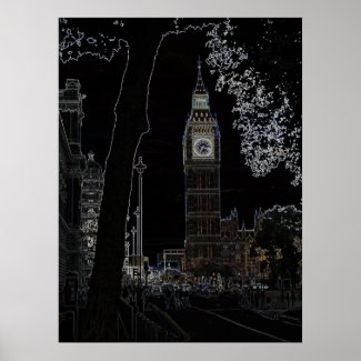 Big Ben Glows Print