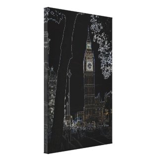 Big Ben Glows Stretched Canvas Print