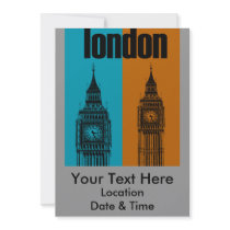 Big Ben in London, Ver. 2 Personalized Invitation