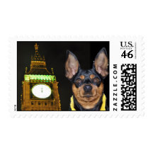 Big Ben / Little dog template Postage Stamps