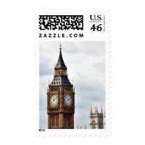 Big Ben London Clock Towers And Westminster Abbey Postage Stamp