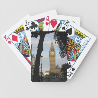 Big Ben Through the Trees Playing Cards