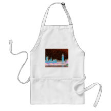 Big Ben Westminster Abbey London Red Skies Apron