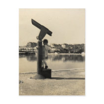 Big binocular postcard