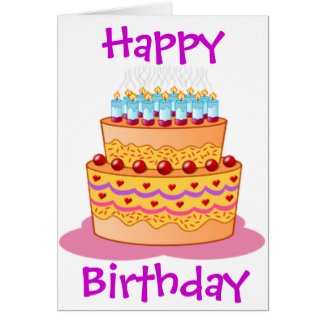 Big Birthday Cake Greeting Card