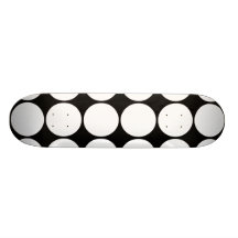 Big Black and White Polka Dots Circles Pattern Skate Decks