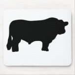 big black angus bull mousepad