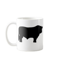 big black angus bull coffee mugs