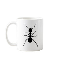 big black ant icon coffee mugs