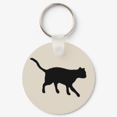 big black cat key chains