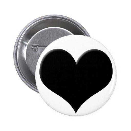 Big Black Heart Buttons