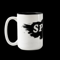 Big, Black SPCTR mug by ShortnStout Big, Black SPCTR mug