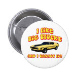 Big Blocks Mustang Mach 1 Fastback Pinback Buttons