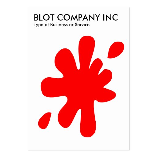 Big Blot - Red on White Business Card Templates