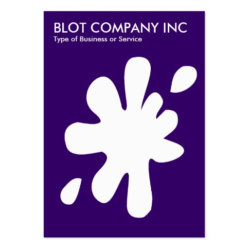 Big Blot - White on Deep Purple 330066 Business Card Templates