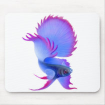 Big Blue Betta Fish Mousepad by twopurringcats Big Blue Betta Fish Mousepad
