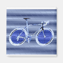 Big Blue Bike Fridge Magnet