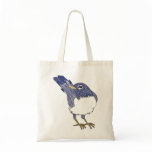 Big Blue Bird Sketch Tote Bag
