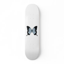 Big Blue & Black Butterfly Custom Skate Board