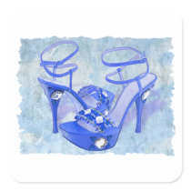 Big Blue Bling Sticker