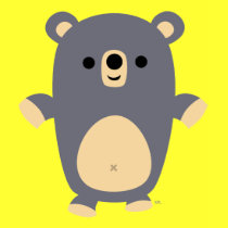 T-shirt azul grande das crianças do urso dos desen by Lioness_Graphics T-shirt azul grande das crianças do urso dos desen