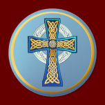 Big Blue Celtic Cross Magnet