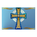 Big Blue Celtic Cross Poster posters by Lotacats Big Blue Celtic Cross Poster posters