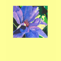 Big Blue Clematis T t-shirts by LDGustafson Big Blue Clematis T t-shirts