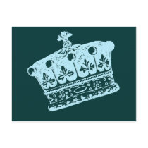 Big Blue Crown or Coronet Products postcards