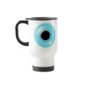 Big blue eyeball mug