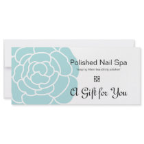 Big Blue Flower Gift Certificate 2 Custom Rack Card