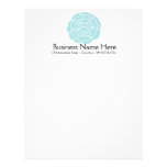 Big Blue Flower Letterhead Design