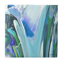 Big Blue Flower Tile