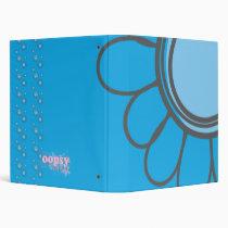 BIG BLUE FLOWER VINYL BINDER