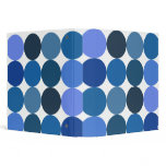 Big Blue Polka Dots Vinyl Binders