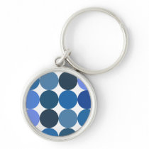 Big Blue Polka Dots Keychain